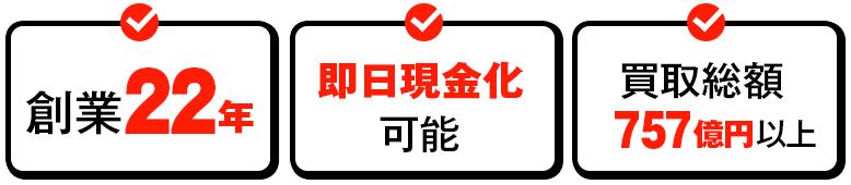 査定実績75万台以上 即現金化可能 買取総額757億円以上